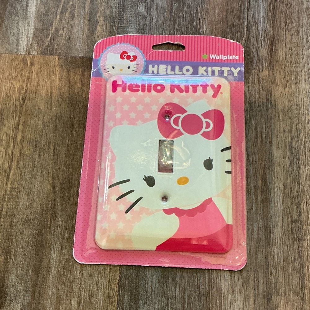 Hello Kitty Pink and White Light Switch Wallplate